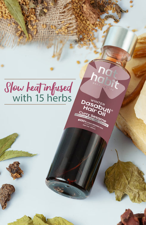 Nat Habit Curry Sesame Winter Hair Oil 100ml