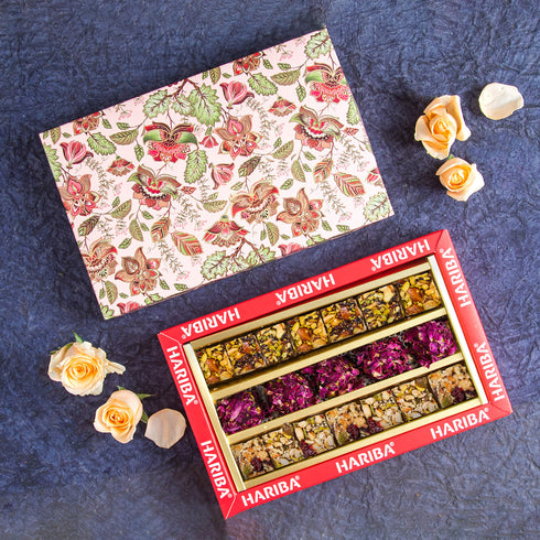 Hariba Dairy Farm 500gm Assorted Mix Sweet Box (Anjeer, Rose, Nutritional Punch)