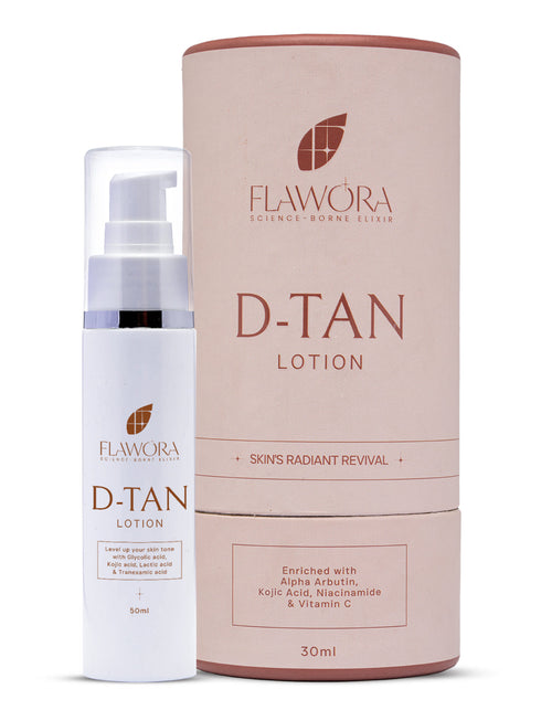 Flawora Anti Grey Hair Serum| D Tan Lotion | Anti Acne Serum - Combo of 3
