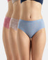 Jockey Disney Mickey & Friends High Coverage Cotton Mid Waist Hipster | Mocha, High Rose & Ashleigh Blue | Pack of 3