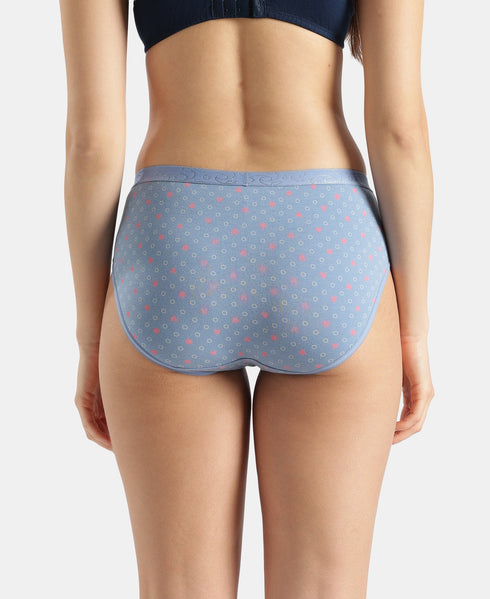 Jockey Disney Mickey & Friends High Coverage Cotton Mid Waist Hipster | Mocha, High Rose & Ashleigh Blue | Pack of 3