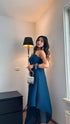 Kzari Blue Elegant Wrinkle Kurta With Pant