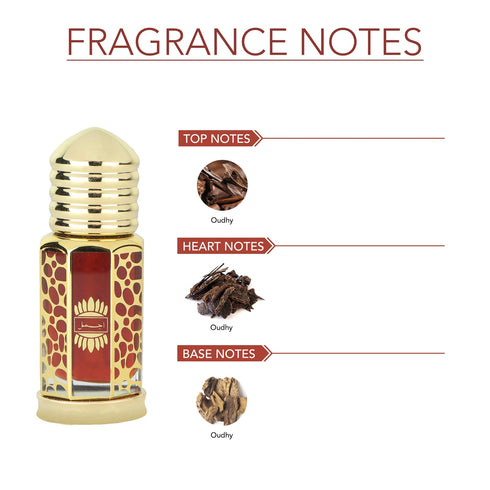 Ajmal Perfumes India DAHNUL OUDH HAYATI Non-Alcoholic Attar Unisex