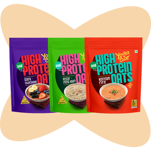 Yoga Bar 26g High Protein Oats Bestseller Combo 3Kg
