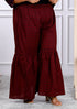 Miravan Womens Plus Size Cotton Floral Printed Straight Kurta And Sharara Set