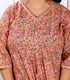 Miravan Womens Plus Size Orange Cotton Floral And Gota Patti Details Party Wear Anarkali Kurta