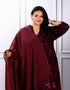Miravan Womens Plus Size Cotton Floral Printed Straight Kurta Sharara And Dupatta Set