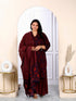 Miravan Womens Plus Size Cotton Floral Printed Straight Kurta Sharara And Dupatta Set