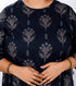 Miravan Womens Plus Size Blue And Grey Printed Pure Cotton Kurta With Sharara