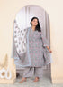 Miravan Womens Plus Size Pure Cotton Traditional Straight Kurta With Palazzo And Dupatta Set