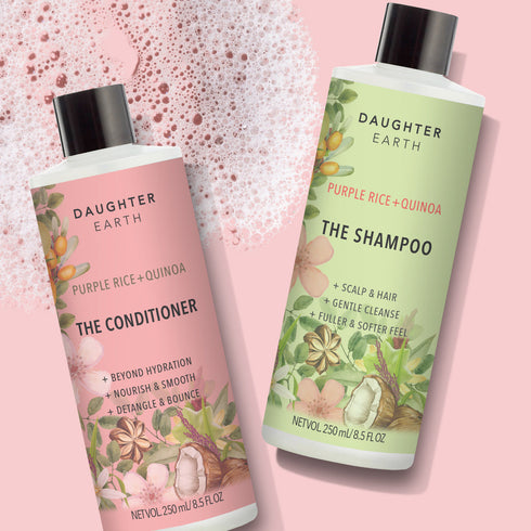 Daughter Earth Purple Rice + Quinoa The Shampoo & The Conditioner