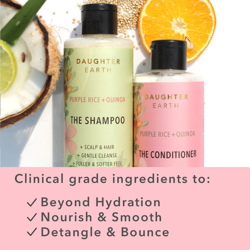 Daughter Earth Purple Rice + Quinoa The Shampoo & The Conditioner