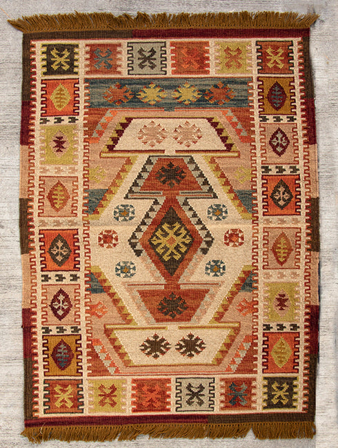 The India Craft House Handwoven Kilim Rug