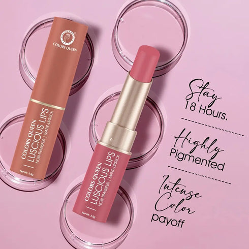 Colors Queen Luscious Lips Non-Transfer Lipstick – 25 Matte Shades