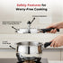 Vinod Doniv Titanium Triply Stainless Steel Pressure Cookers 2 Ltr Outer Lid Induction Friendly