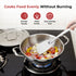 Vinod Doniv Titanium Triply Stainless Steel Kadhai with Steel Lid 24 cm Capacity 2.60 Liter Induction Friendly