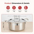 Vinod Doniv Titanium Triply Stainless Steel Sauce Pot with Cover 22 cms Capacity 4.00 Liter