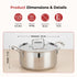 Vinod Doniv Titanium Triply Stainless Steel Sauce Pot with Cover 20 cms Capacity 3.20 Liter