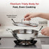 Vinod Doniv Titanium Triply Stainless Steel Kadhai with Steel Lid 24 cm Capacity 2.60 Liter Induction Friendly