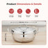 Vinod Doniv Stainless Steel Induction Bottom Multi Kadhai with 5 Plates 2 Idli 1 Mini Idli 1 Patra Momos 2 Khaman Dhokla