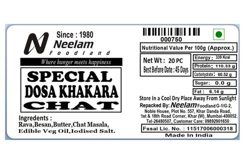 Neelam Foodland Dosa Khakhra Chat