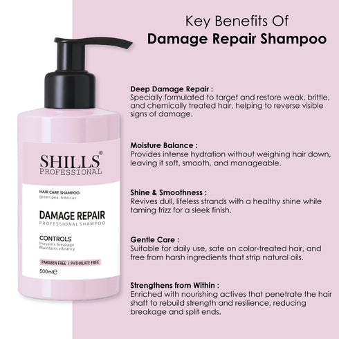 Shills Professional Damage Repair Professional Shampoo - 500ml