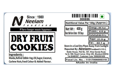 Neelam Foodland Dry Fruit Cookies