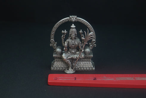 Pure Silver Antique Lalitha Devi Sitting With Frame 127G By Mahita Collections