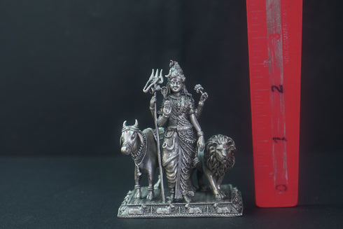 Pure Silver Antique Ardha Nareeswarudu Idol 113.95 By Mahita Collections