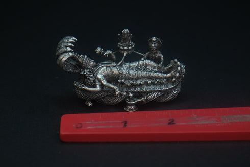 Pure Silver Antique Anantha Padmanabha Swamy With Laxshmi 110.04G By Mahita Collections