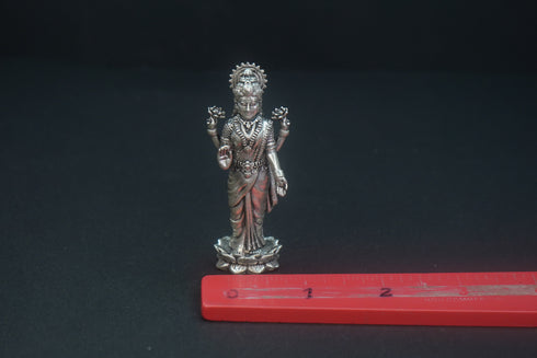 Pure Silver Antique Laxmi Standing 80G By Mahita Collections