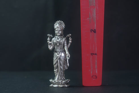 Pure Silver Antique Laxmi Standing 80G By Mahita Collections