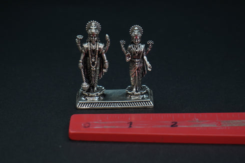 Pure Silver Antique Laxmi Nerayana Swami Standing 63.60G By Mahita Collections