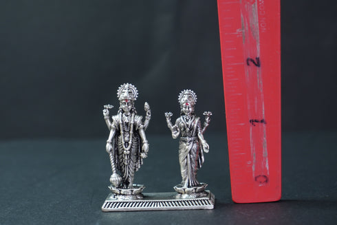 Pure Silver Antique Laxmi Nerayana Swami Standing 63.60G By Mahita Collections