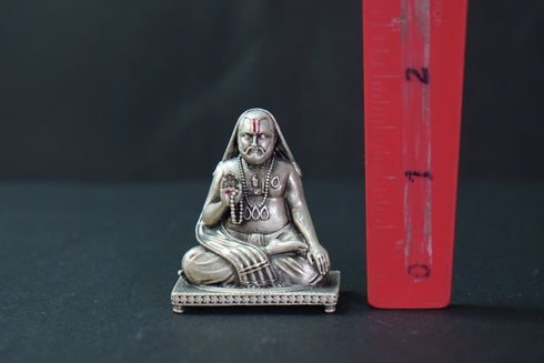 Pure Silver Antique Raghavendra Idol Small 59.61G By Mahita Collections