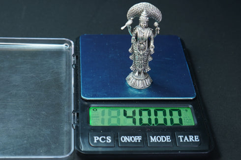 Pure Silver Antique Vasavi Matha Standing 40G By Mahita Collections