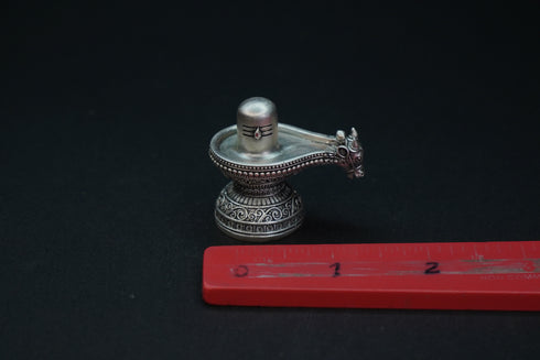 Pure Silver Antique Shiva Lingam 35.51G By Mahita Collections