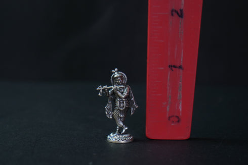 Pure Silver Antique Krishna Standing 8.24G By Mahita Collections
