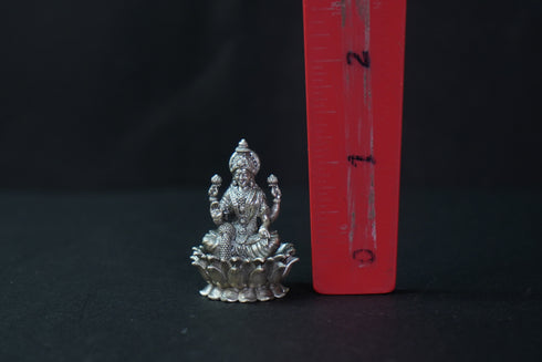 Pure Silver Antique Laxmi Devi Sitting On Lotus 27.43G By Mahita Collections