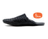 Vhaanfootwear Black Color Handstitched Half Net Slip on Kolhapuri Chappal For Men