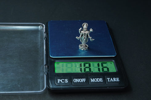 Pure Silver Antique Dhanvanthri Standing Idol 18.16G By Mahita Collections