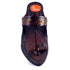 Vhaanfootwear Golden Weni Red Gonda Dark Brown Ladies Kolhapuri Chappal