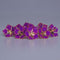 Pure Silver Enamel Purple Colour Flowers 18G (Pack Of 10)