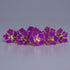 Pure Silver Enamel Purple Colour Flowers 18G (Pack Of 10)