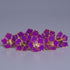 Pure Silver Enamel Purple Colour Flowers 18G (Pack Of 10)