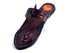 Vhaanfootwear Golden Weni Dark Brown Ladies Kolhapuri Chappal