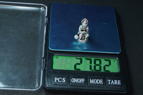 Pure Silver Antique Hanuman Sitting 27.82G By Mahita Collections