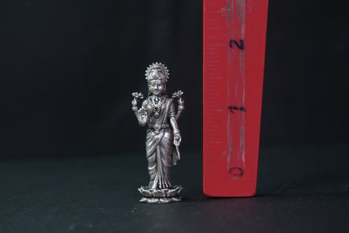 Pure Silver Antique Laxmi Small Standing 37.09G By Mahita Collections