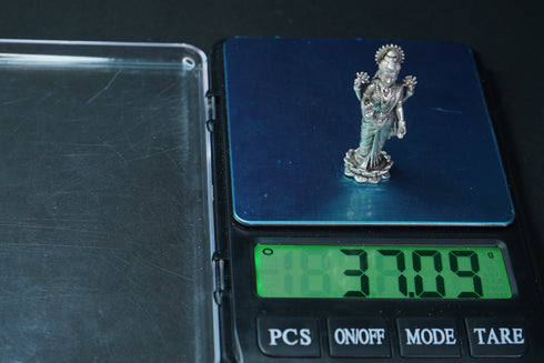 Pure Silver Antique Laxmi Small Standing 37.09G By Mahita Collections