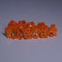Pure Silver Orange Flowers 18G Pack 10 Pcs